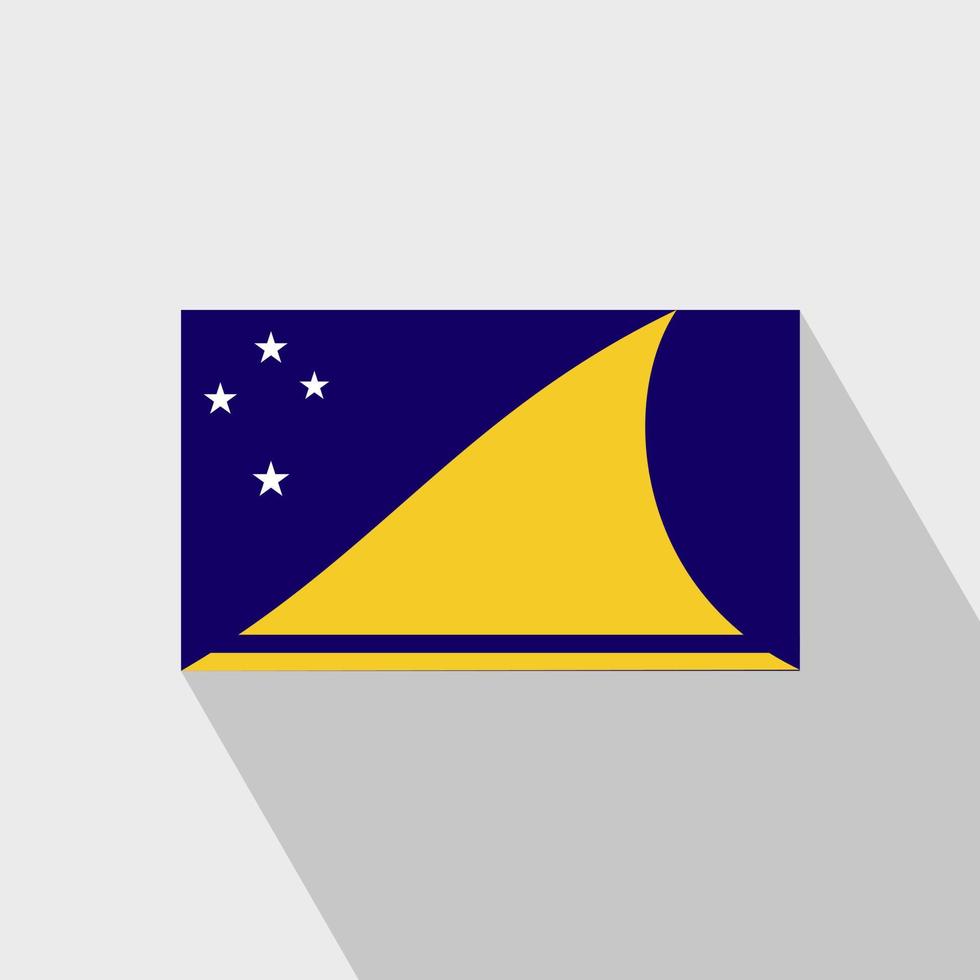 vetor de design de longa sombra de bandeira de toquelau