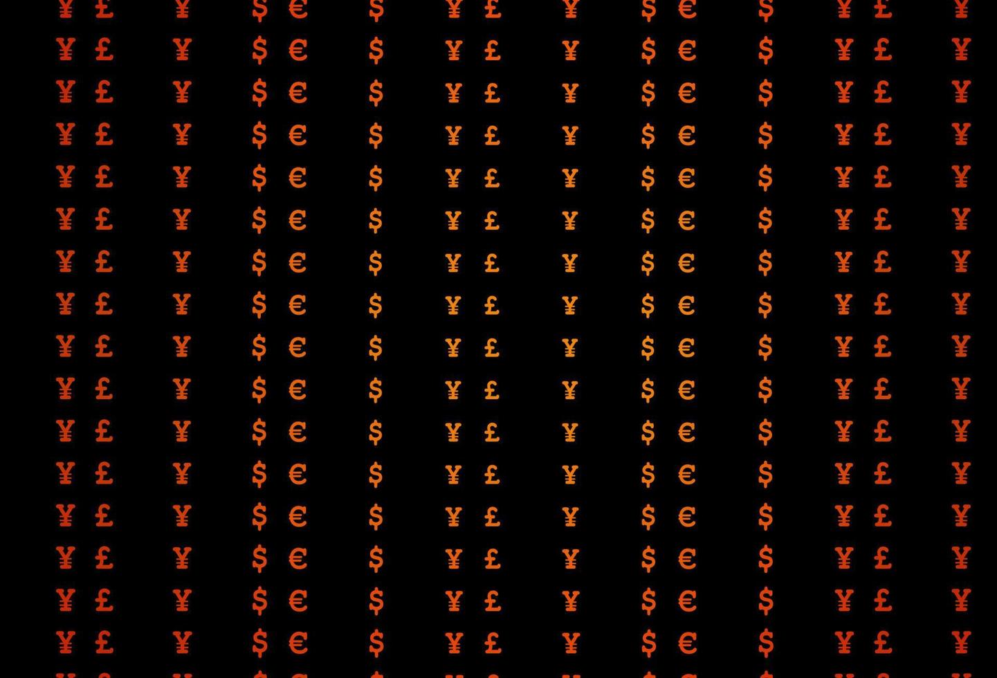 layout de vetor laranja escuro com símbolos bancários.