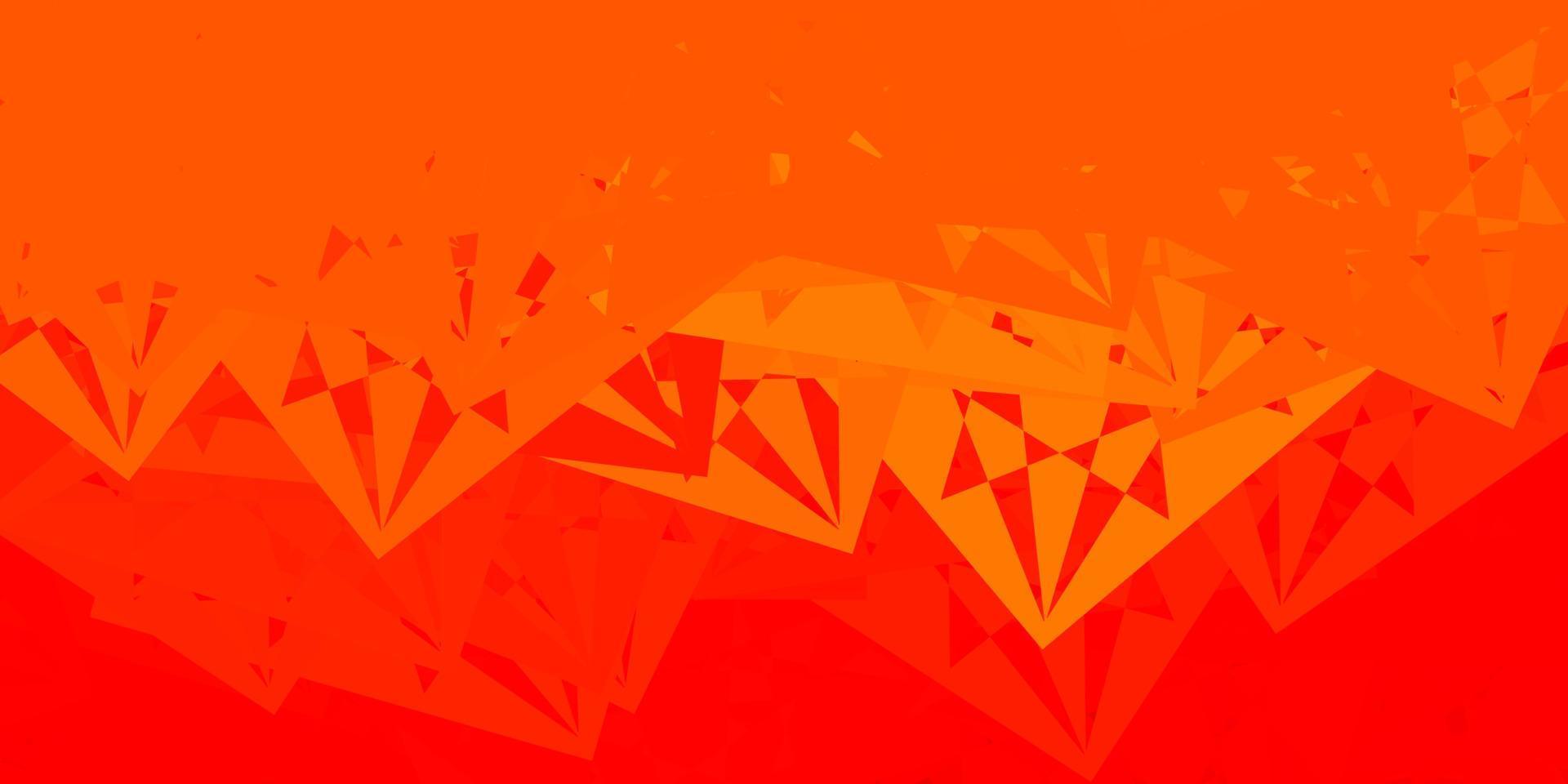 modelo de vetor laranja escuro com formas de triângulo.