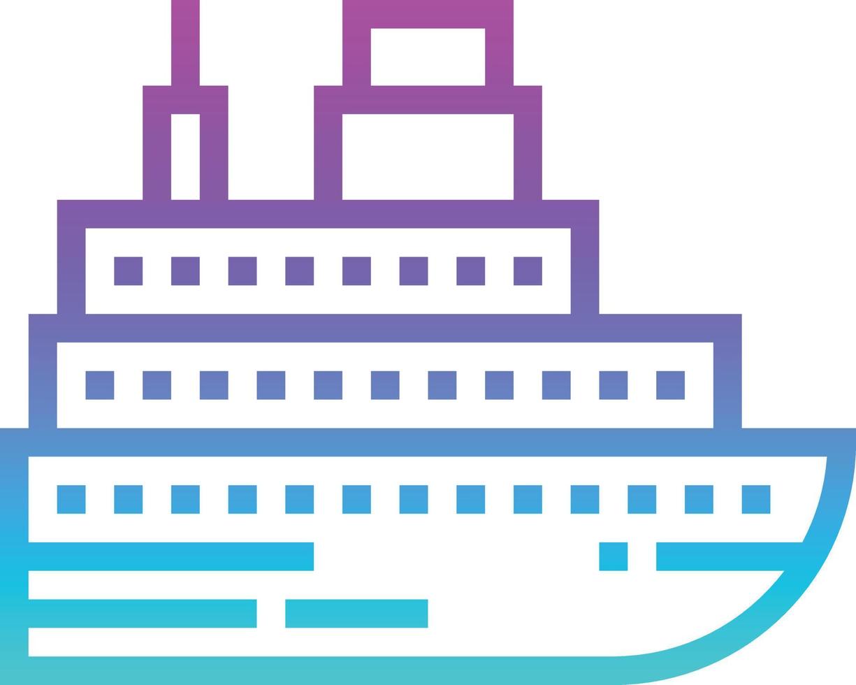 navio barco cruzeiro iate transporte transporte - ícone gradiente vetor