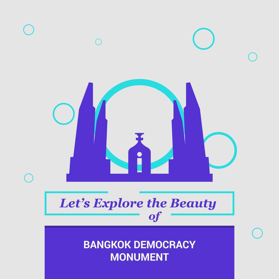 vamos explorar a beleza do monumento da democracia de bangkok marcos nacionais da tailândia vetor