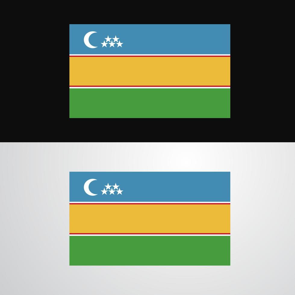 design de banner de bandeira de karakalpaquistão vetor