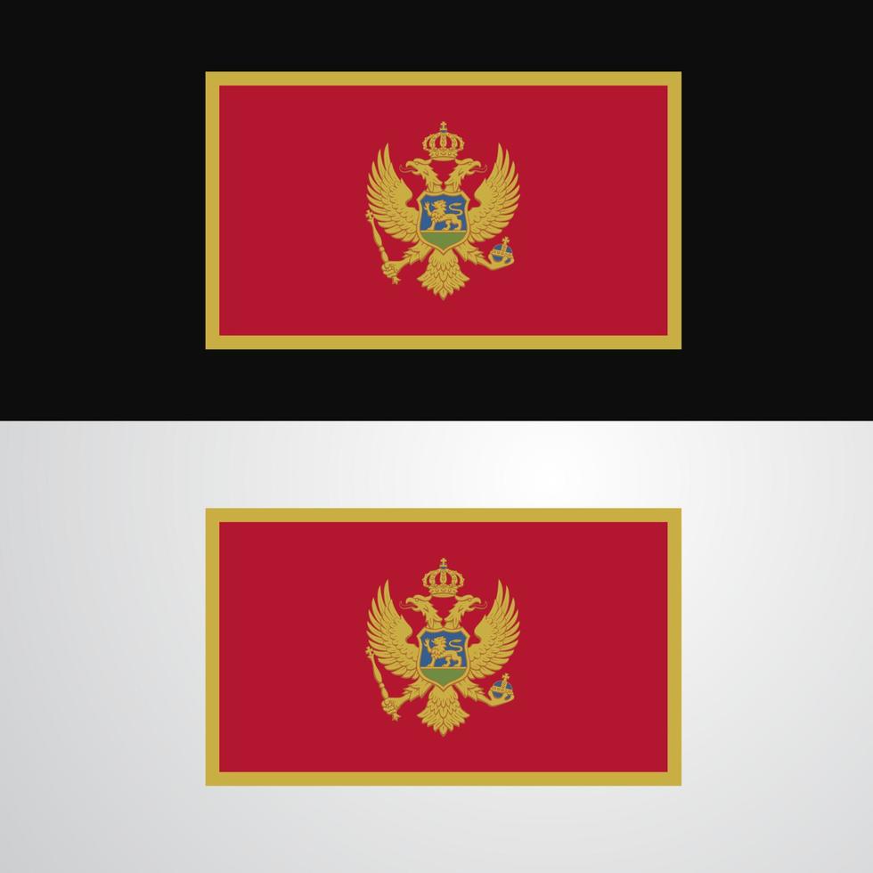 design de bandeira de bandeira de montenegro vetor