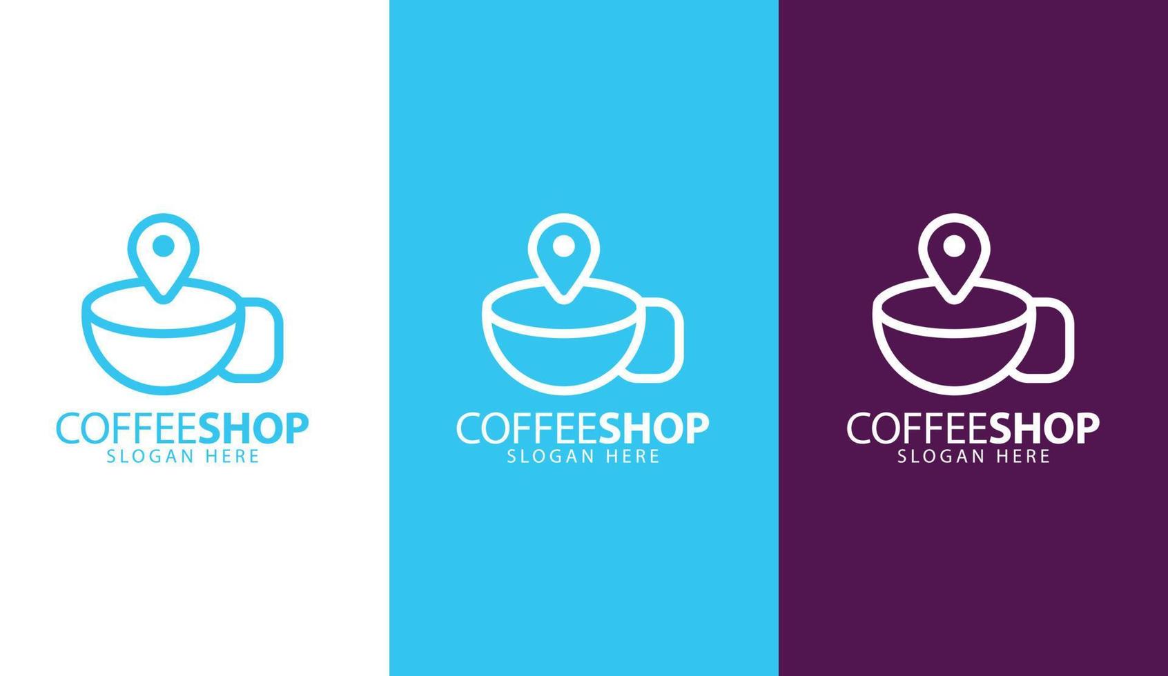 idéia de design simples de logotipo de cafeteria vetor