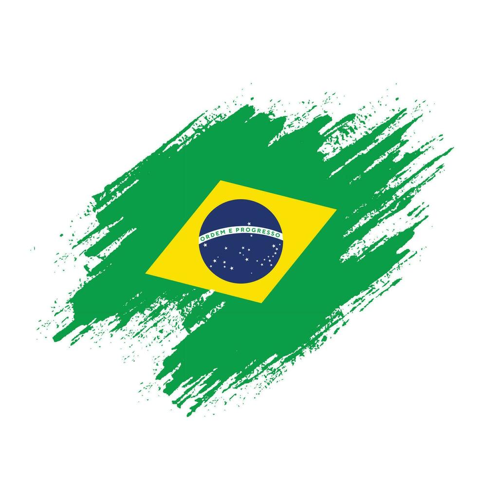 vetor abstrato de bandeira grunge do brasil