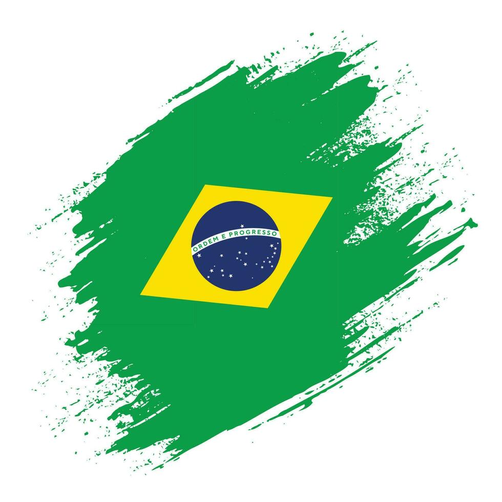 vetor abstrato de bandeira grunge do brasil