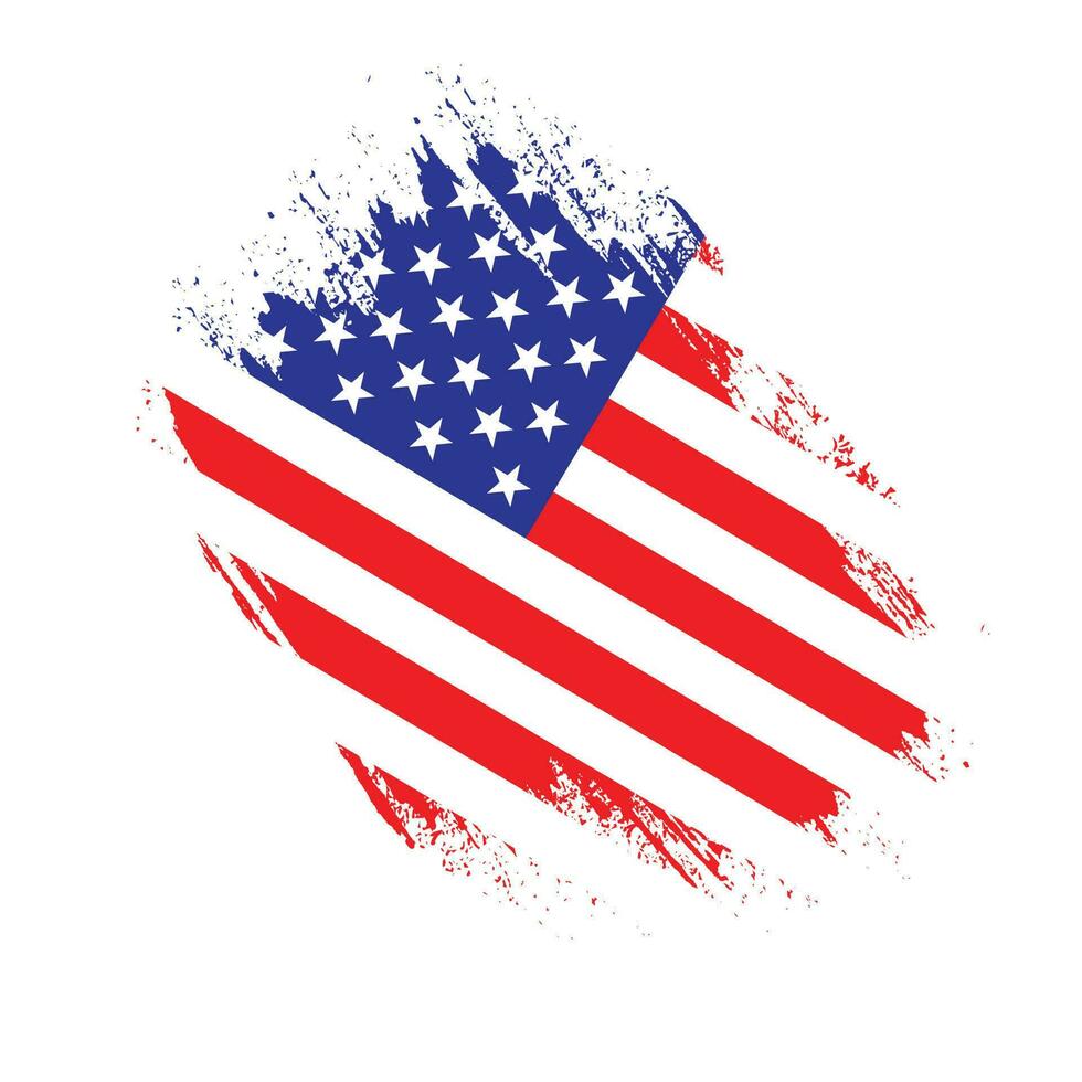 vetor de bandeira americana de efeito de textura