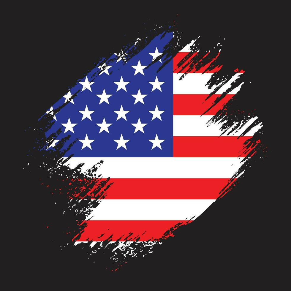 bandeira de textura grunge americano gráfico vetor