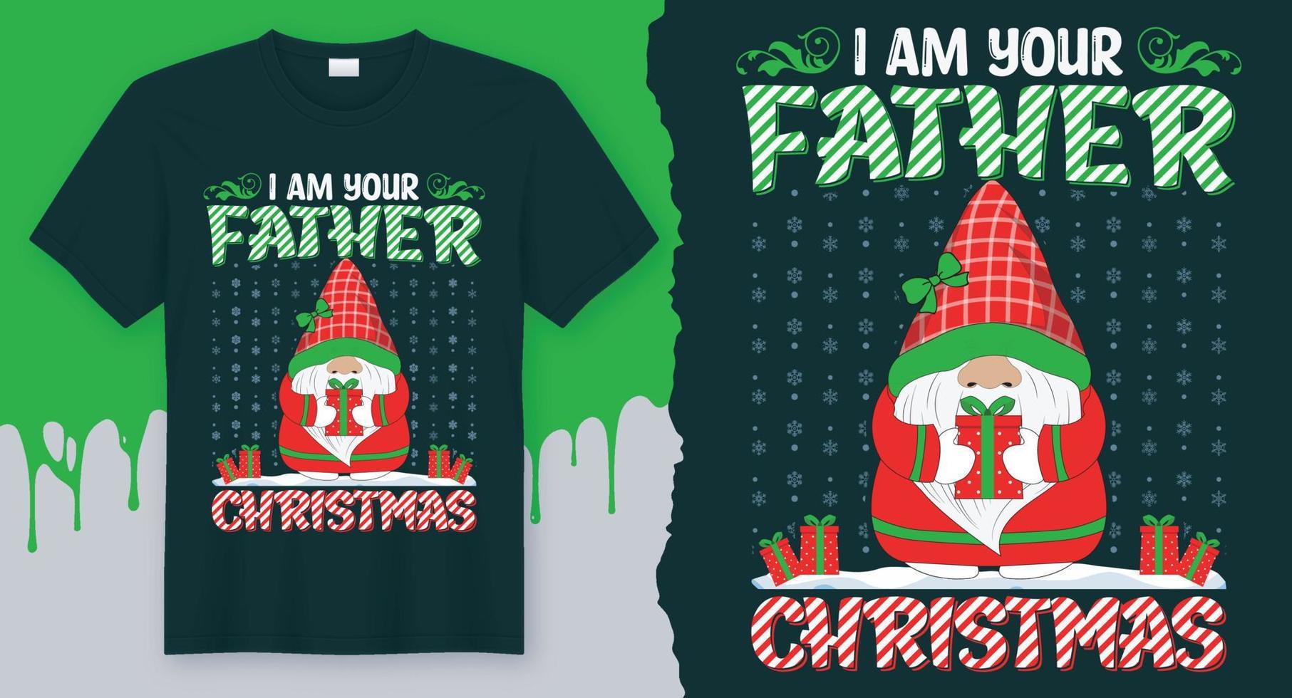 eu sou seu pai natal melhor design de natal para cartões de presente, banners, vetores, camisetas, pôsteres, impressão, etc vetor