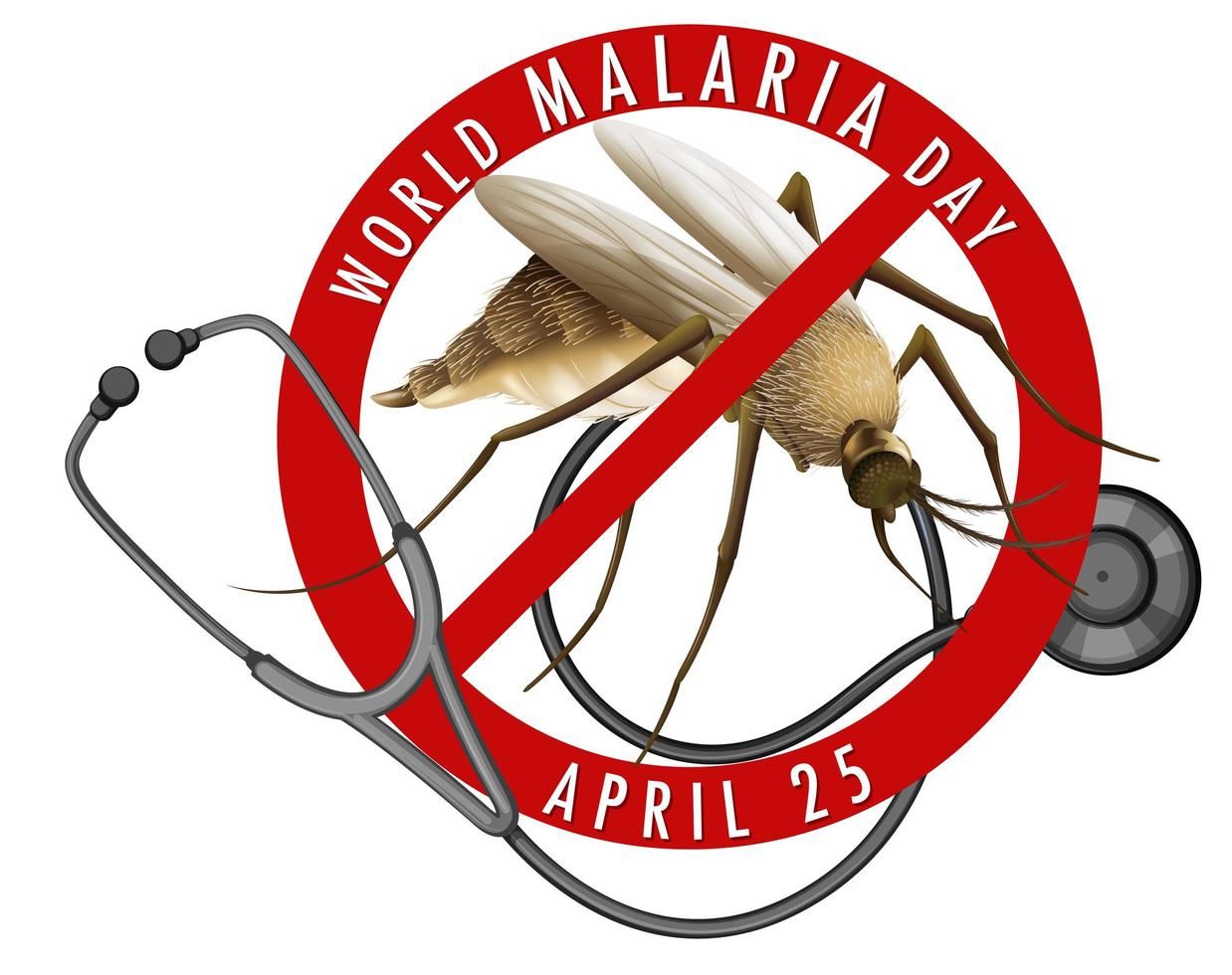 banner do dia mundial da malária vetor