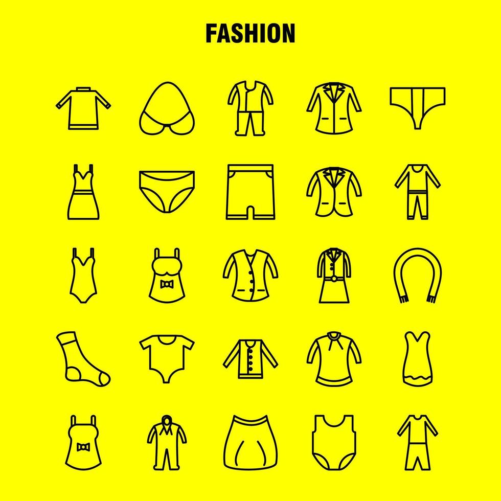 ícones de linha de moda definidos para infográficos kit uxui móvel e design de impressão incluem panos de roupas de camisa roupas de roupas femininas roupas coleção de panos infográfico moderno logotipo e pictograma vetor