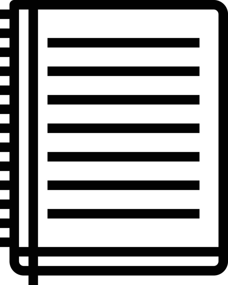 escrita de artigos de papelaria de notebook - ícone de contorno vetor
