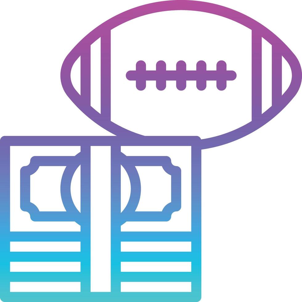 esporte de apostas de futebol nfl - ícone de gradiente vetor