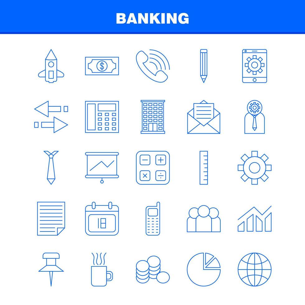 ícone de linha bancária para impressão na web e kit de uxui móvel, como configuração móvel, configuração móvel, projetor, tela, exibição de pictograma, vetor de pacote