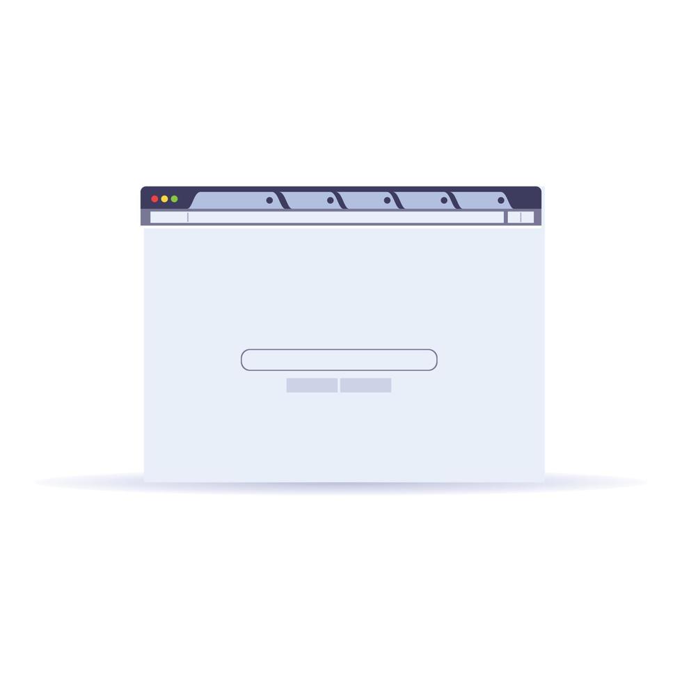 ícone da interface do navegador, estilo cartoon vetor