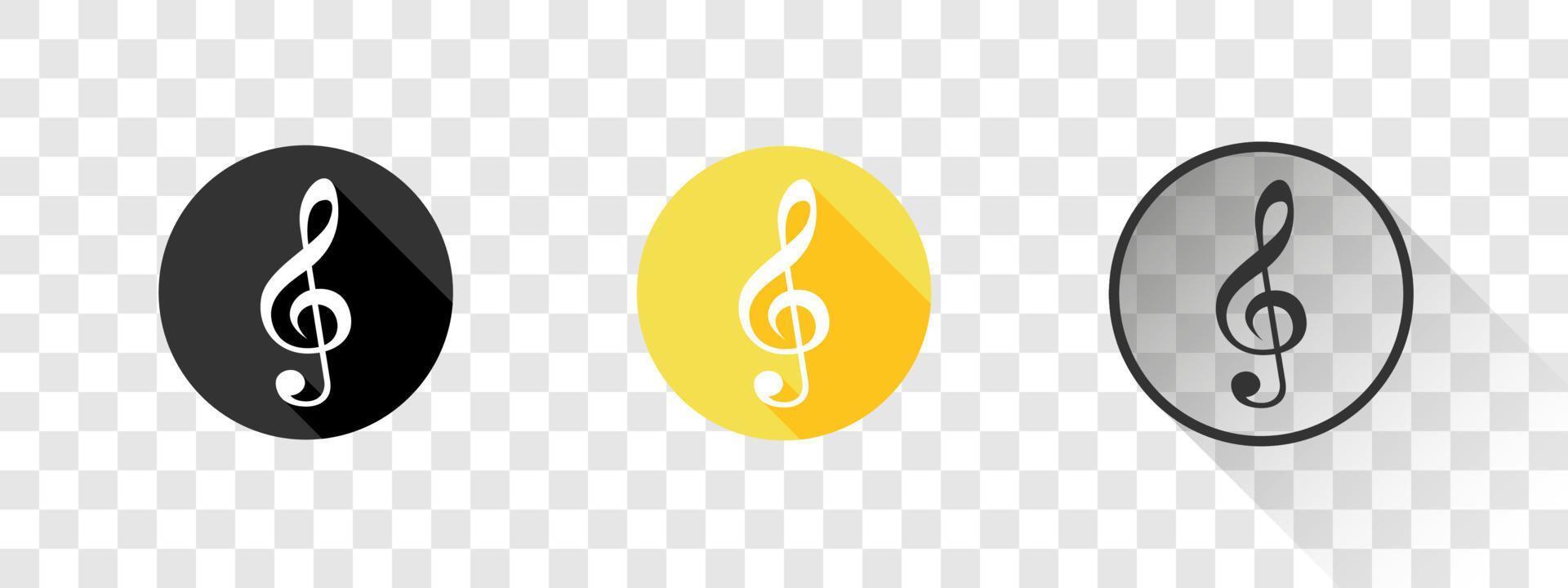 ícones vetoriais de notas musicais. conjunto de ícones da música. logotipo do conceito. design moderno. ilustração vetorial vetor