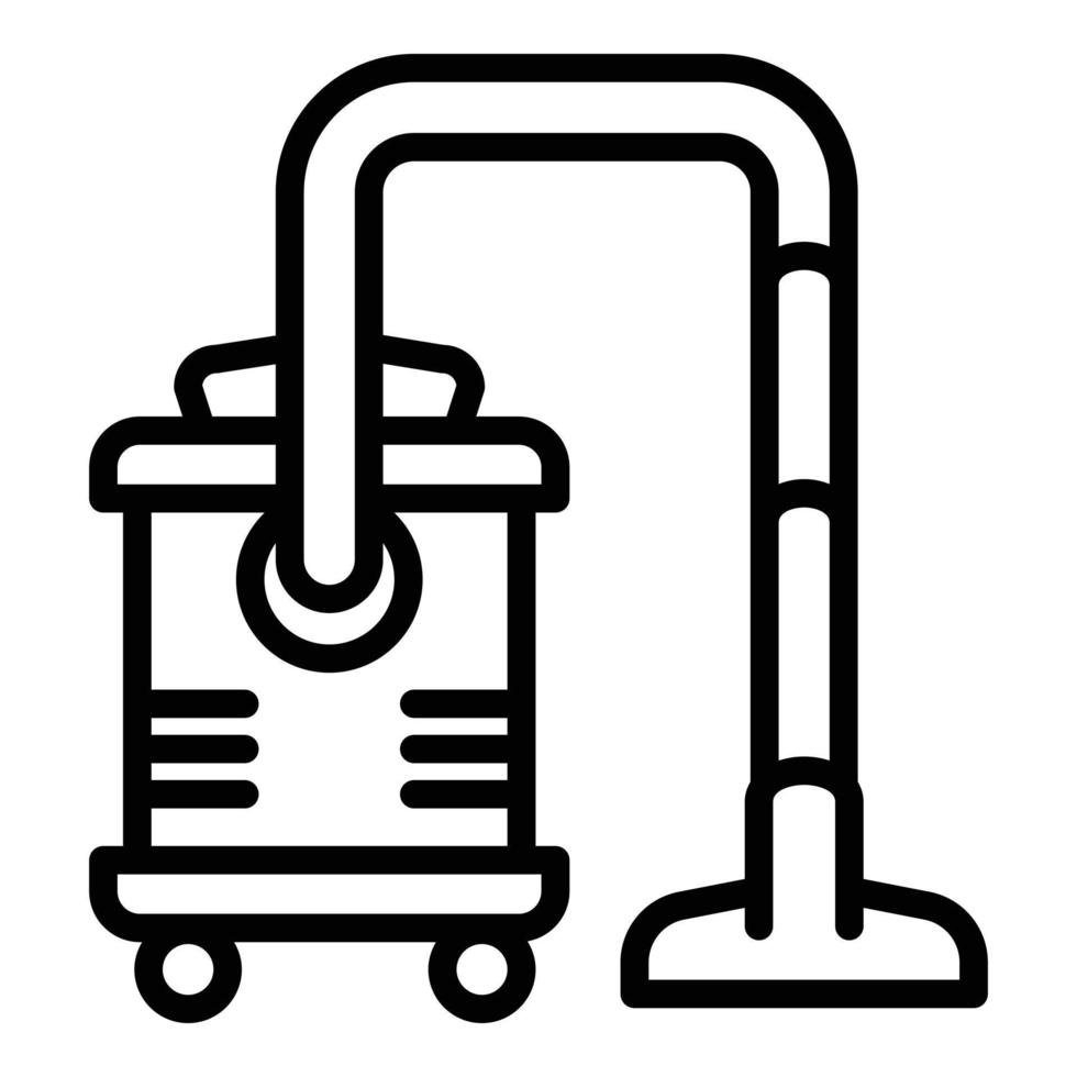 ícone de aspirador de pó profissional, estilo de estrutura de tópicos vetor