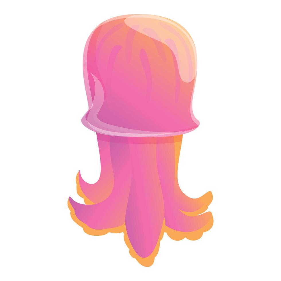 ícone de água-viva colorida, estilo cartoon vetor