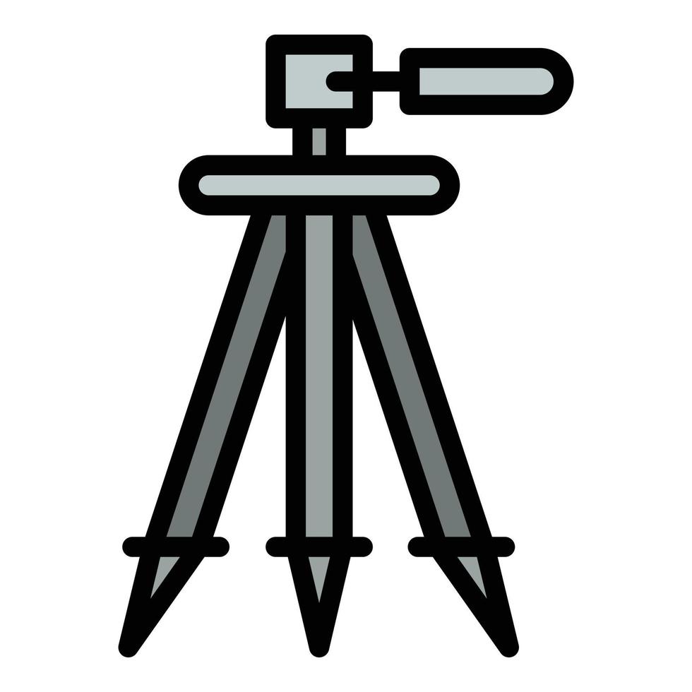 ícone do tripé da câmera, estilo de estrutura de tópicos vetor