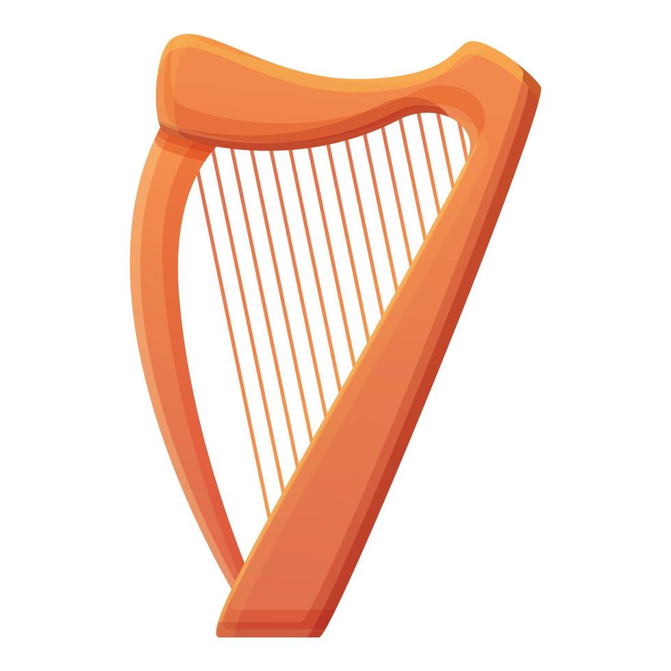 ícone da harpa do festival, estilo cartoon vetor