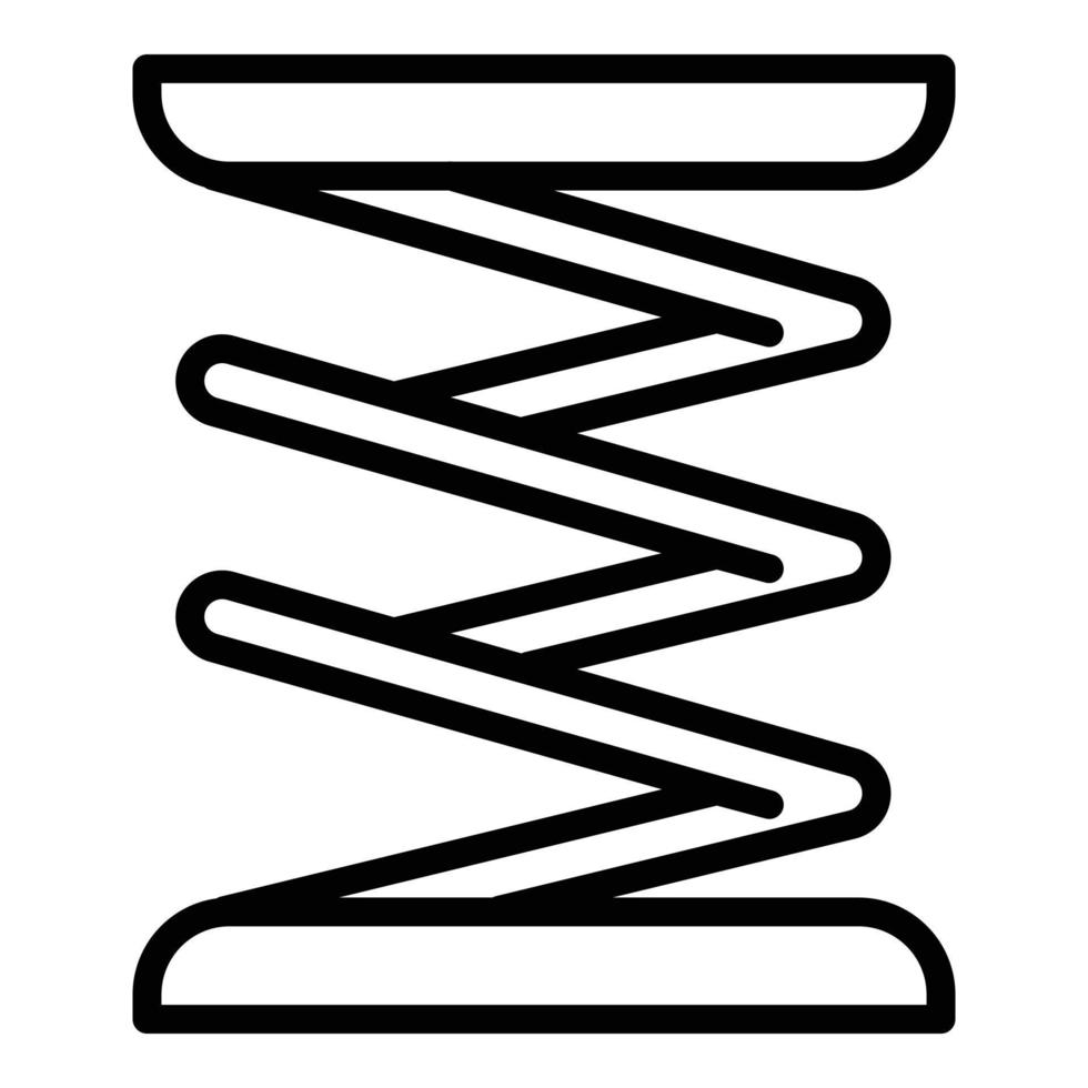 ícone da bobina de suspensão, estilo de estrutura de tópicos vetor