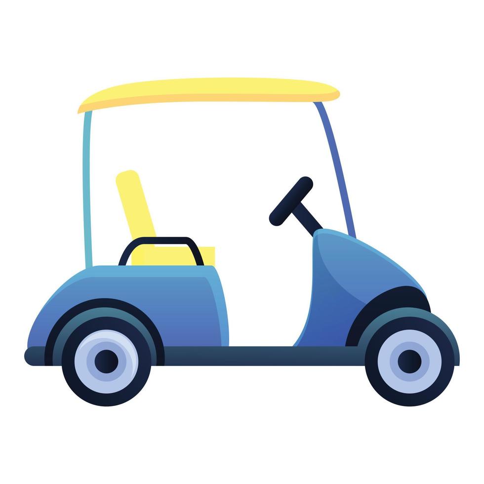 pequeno ícone de carrinho de golfe, estilo cartoon vetor