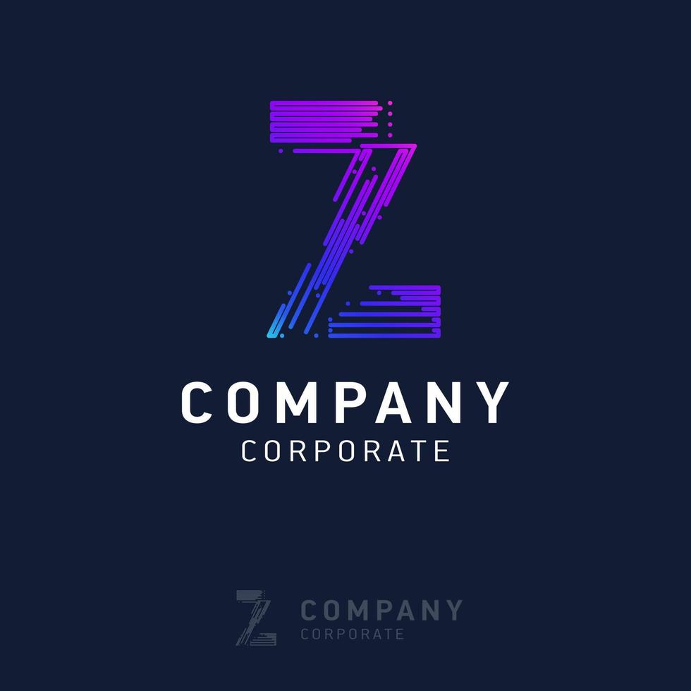 z design de logotipo da empresa com vetor de cartão de visita