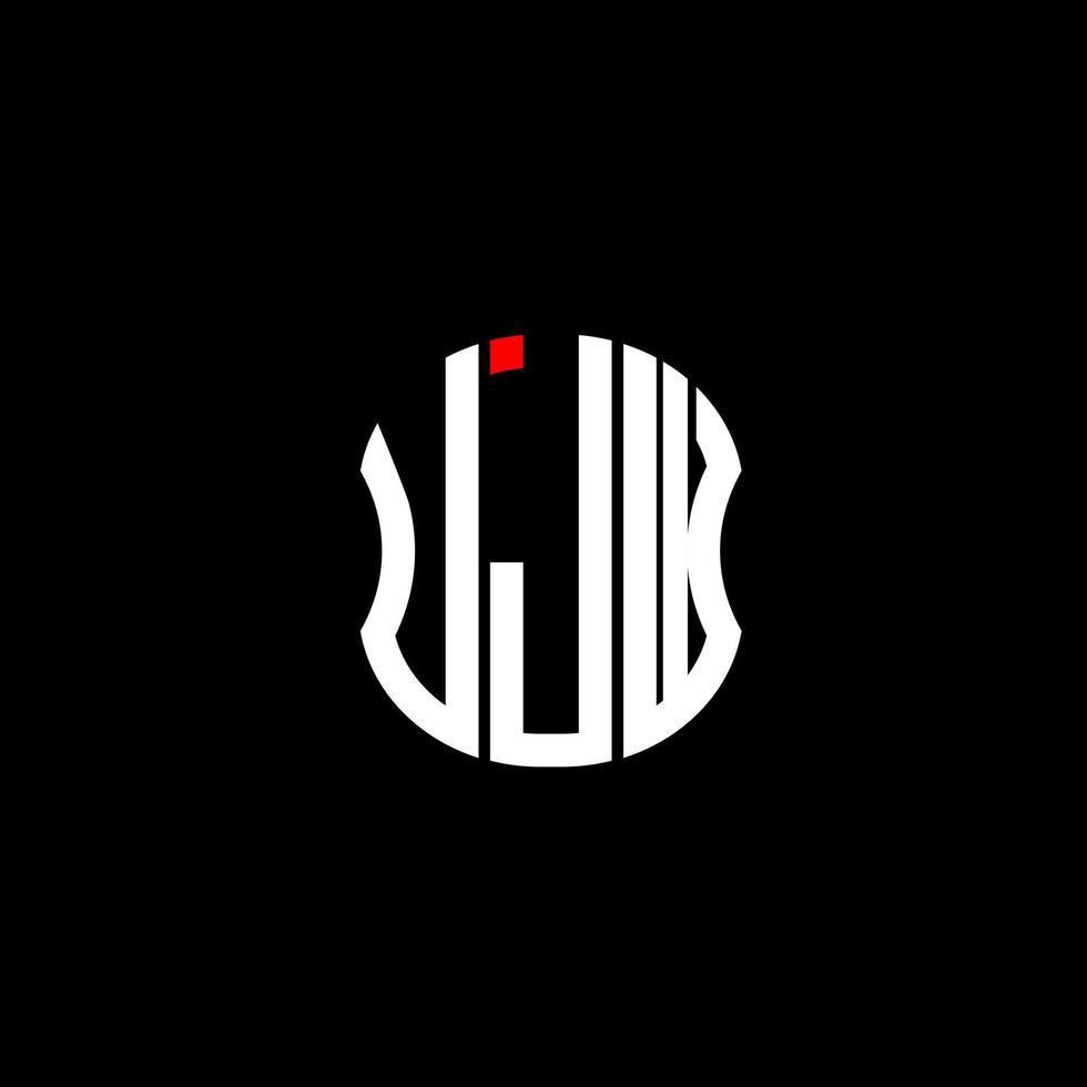 design criativo abstrato do logotipo da carta ujw. design único ujw vetor