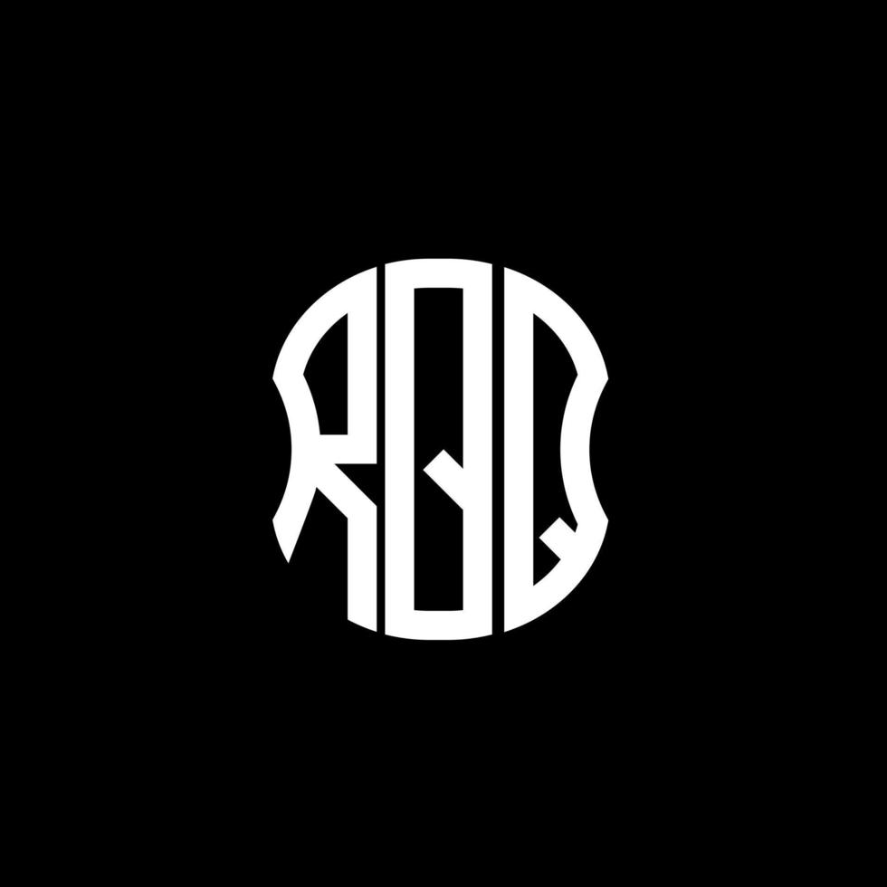 design criativo abstrato do logotipo da carta rqq. rqq design exclusivo vetor