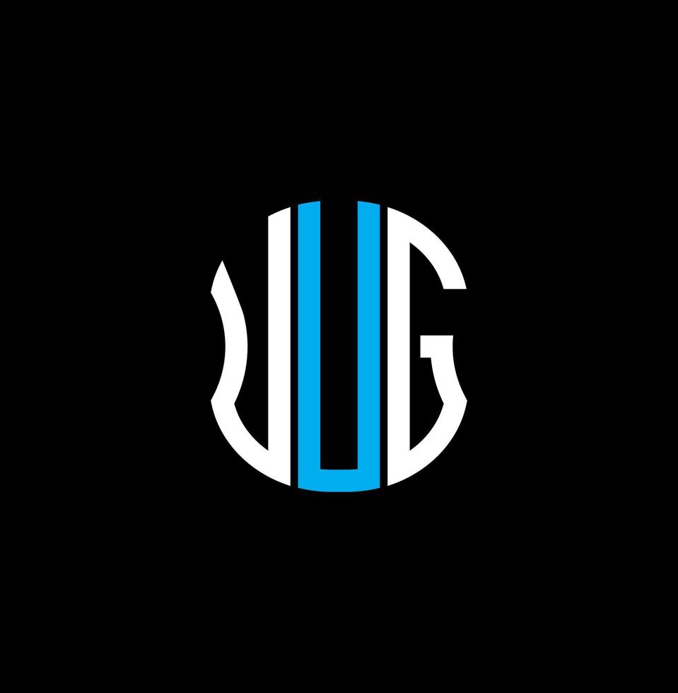 design criativo abstrato do logotipo da carta uug. uug design único vetor