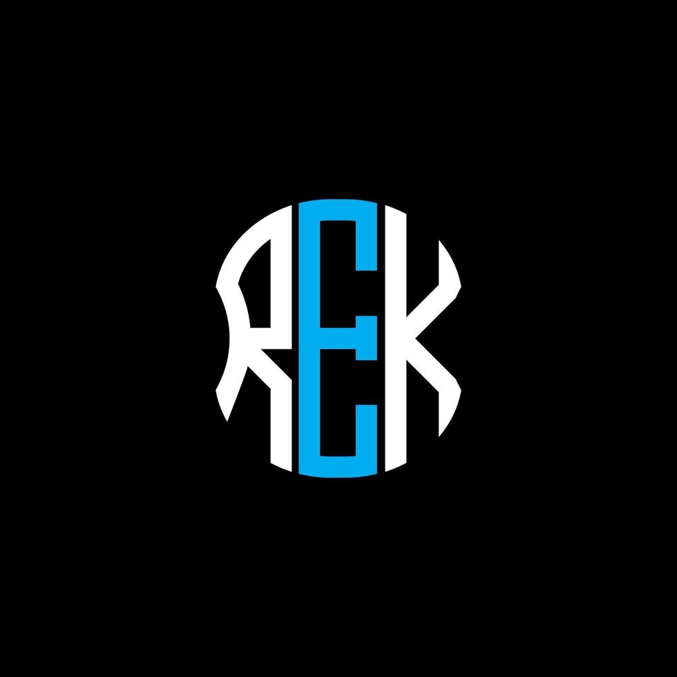 rek carta logotipo abstrato design criativo. rek design exclusivo vetor