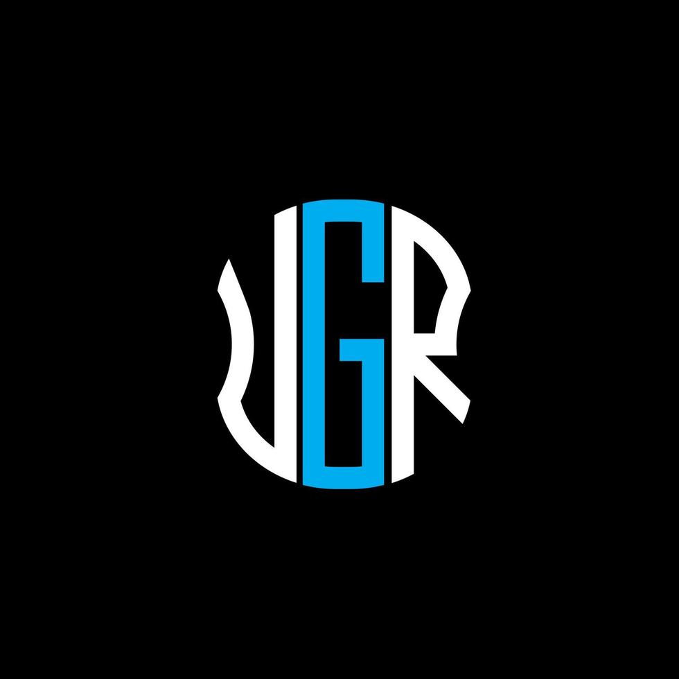 design criativo abstrato do logotipo da carta ugr. design exclusivo ugr vetor