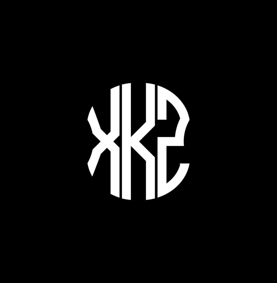 xkz carta logotipo abstrato design criativo. xkz design exclusivo vetor
