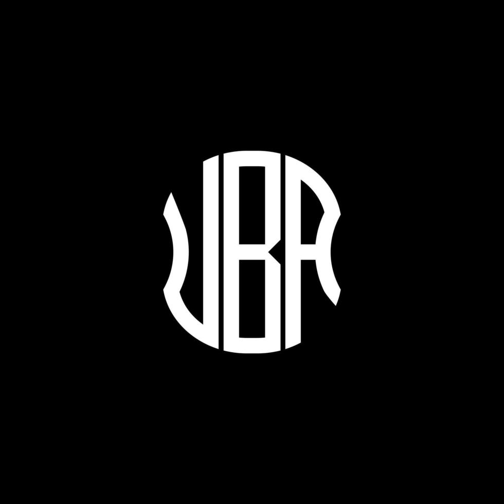 design criativo abstrato do logotipo da letra uba. design único uba vetor