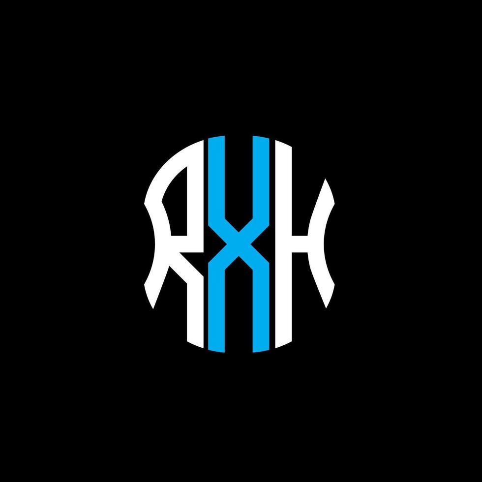 design criativo abstrato do logotipo da carta rxh. design exclusivo rxh vetor