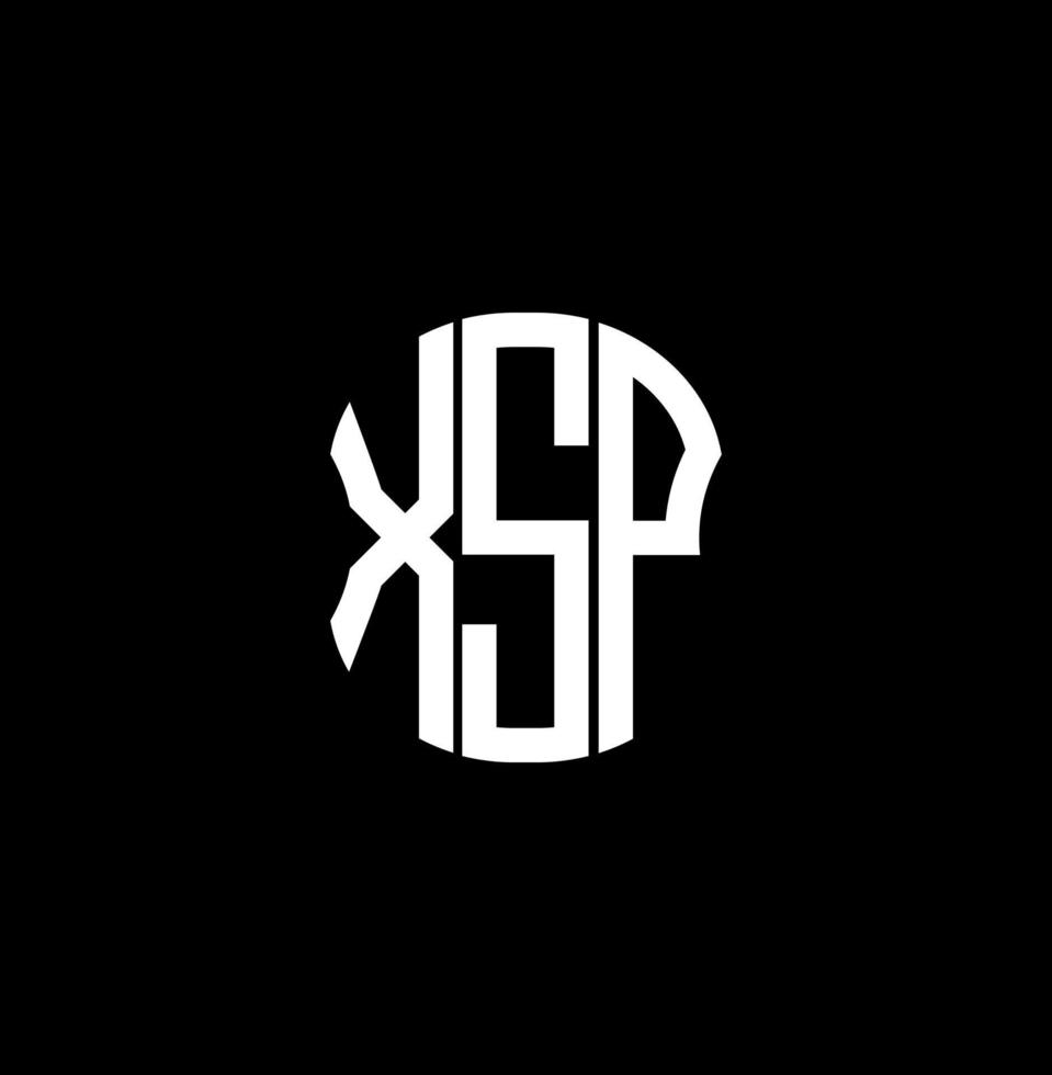 xsp carta logotipo abstrato design criativo. xsp design exclusivo vetor