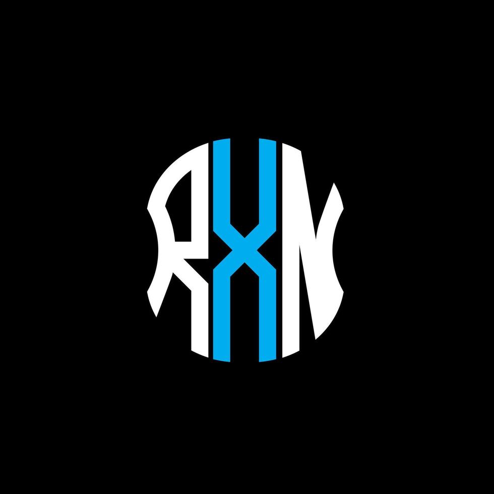 design criativo abstrato do logotipo da carta rxn. design exclusivo rxn vetor