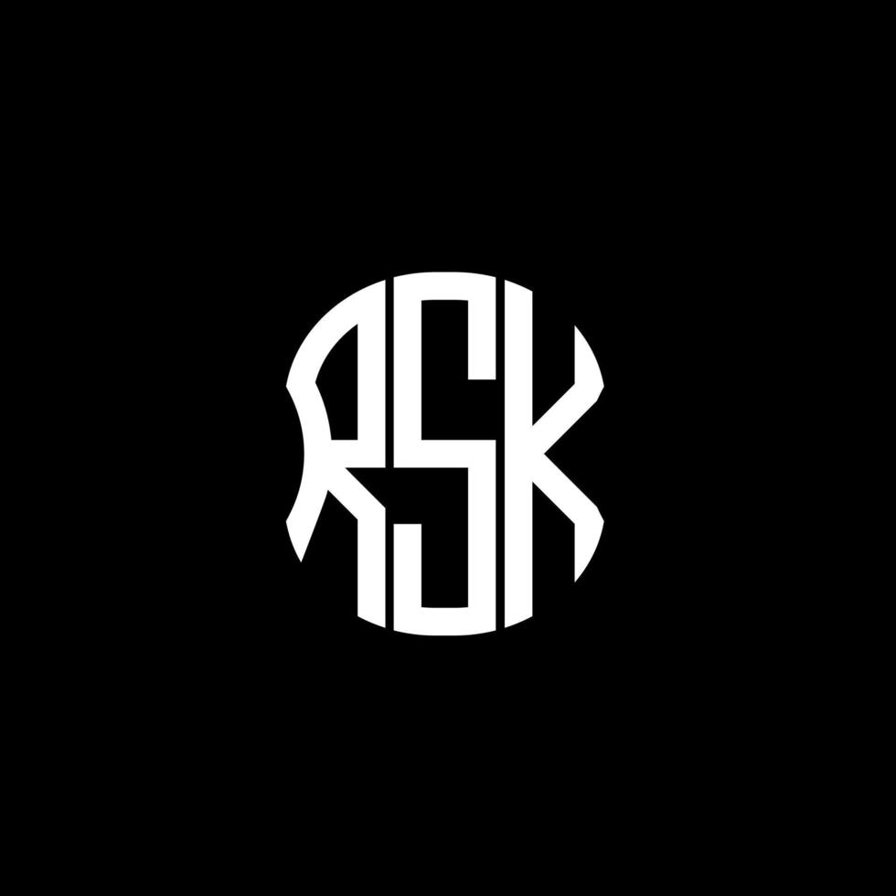 rsk carta logotipo abstrato design criativo. design exclusivo rsk vetor