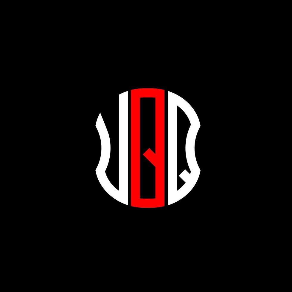 design criativo abstrato do logotipo da carta uqq. design exclusivo uqq vetor