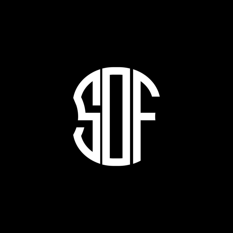 design criativo abstrato do logotipo da carta sdf. design exclusivo sdf vetor