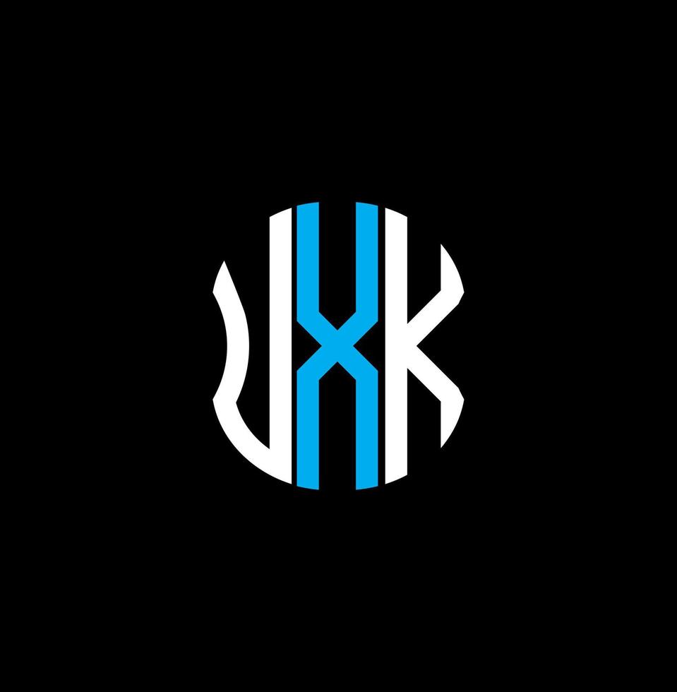 design criativo abstrato do logotipo da carta uxk. design exclusivo uxk vetor