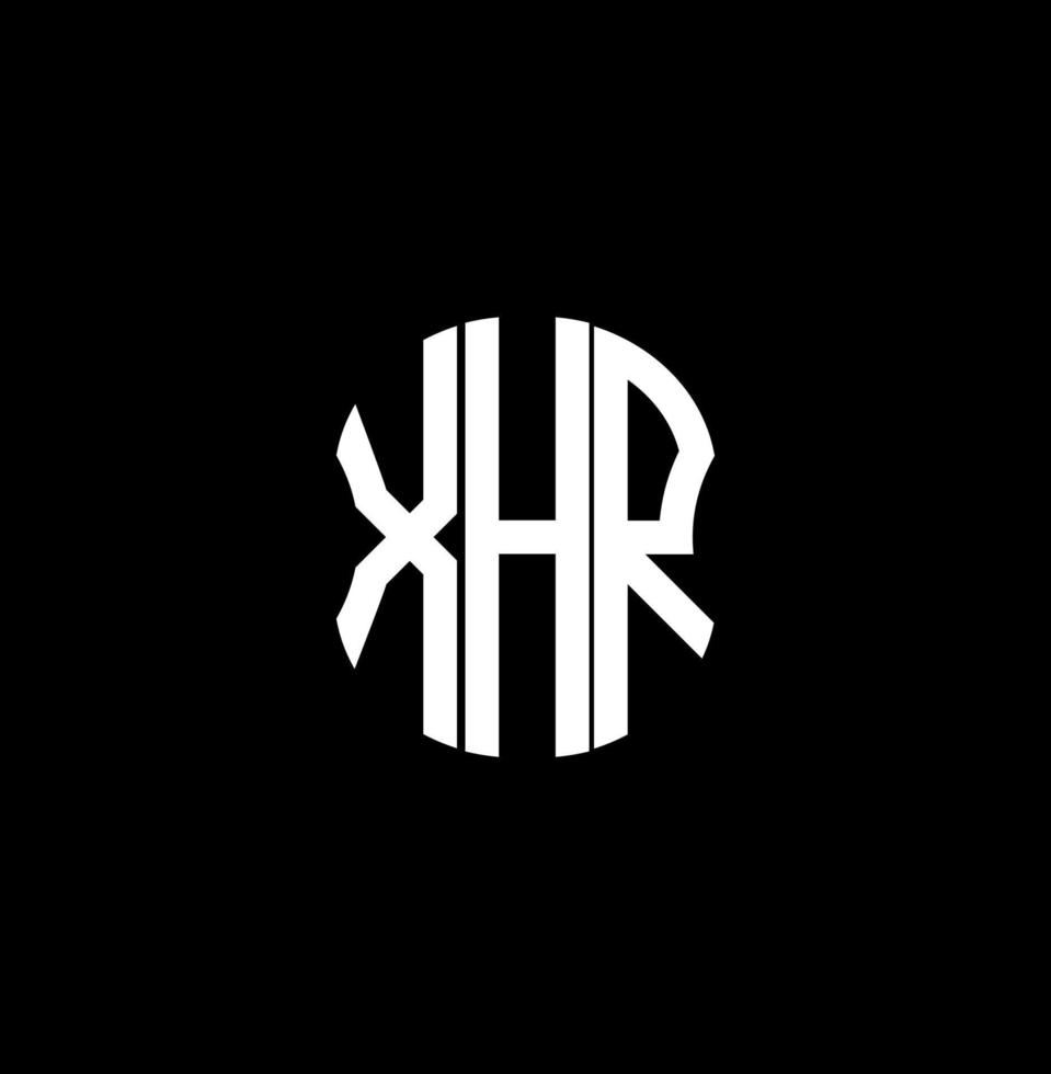 design criativo abstrato do logotipo da carta xhr. xhr design exclusivo vetor
