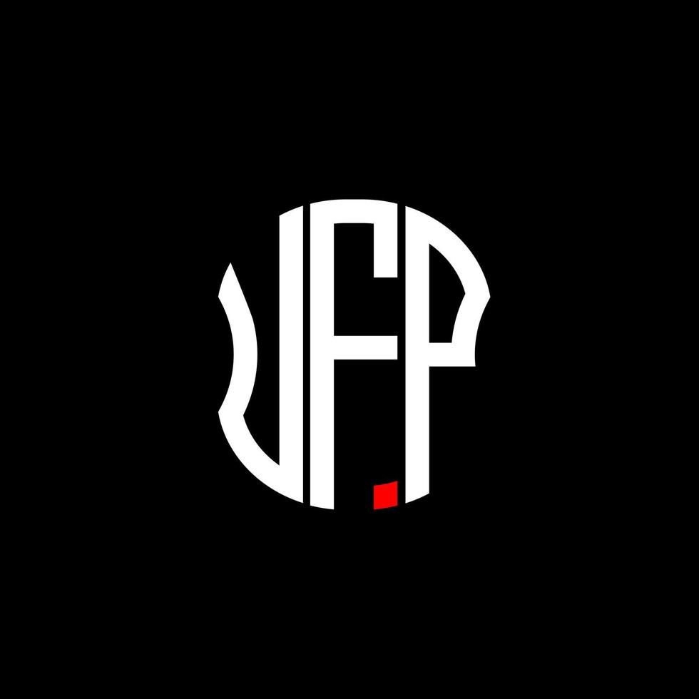 design criativo abstrato do logotipo da carta ufp. design exclusivo ufp vetor