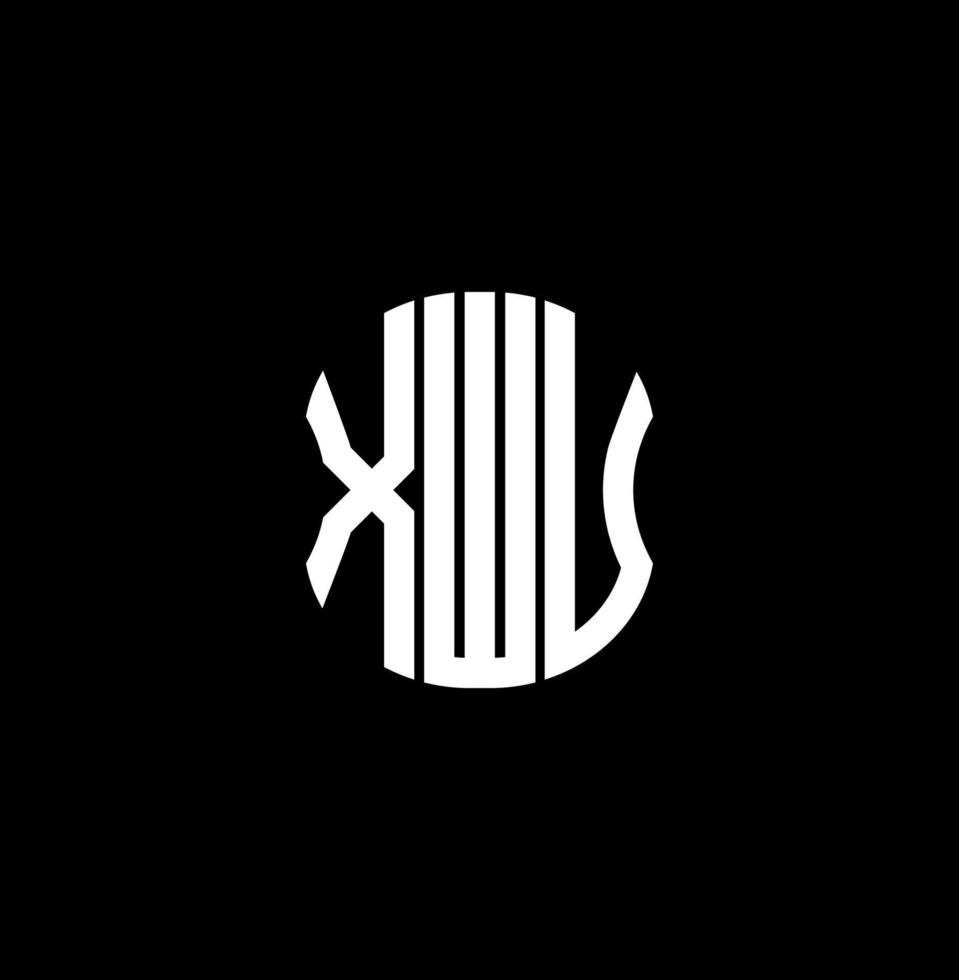 design criativo abstrato do logotipo da carta xwu. xw design exclusivo vetor
