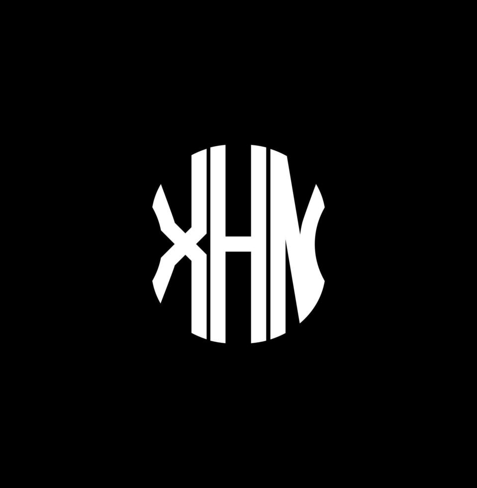 design criativo abstrato do logotipo da letra xhn. xhn design exclusivo vetor