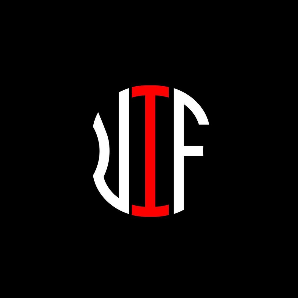 design criativo abstrato do logotipo da carta uif. design exclusivo uif vetor