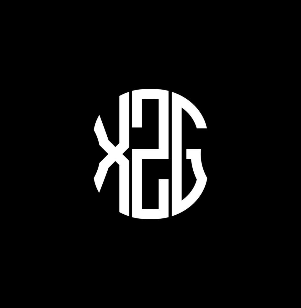 design criativo abstrato do logotipo da letra xzg. xz design exclusivo vetor