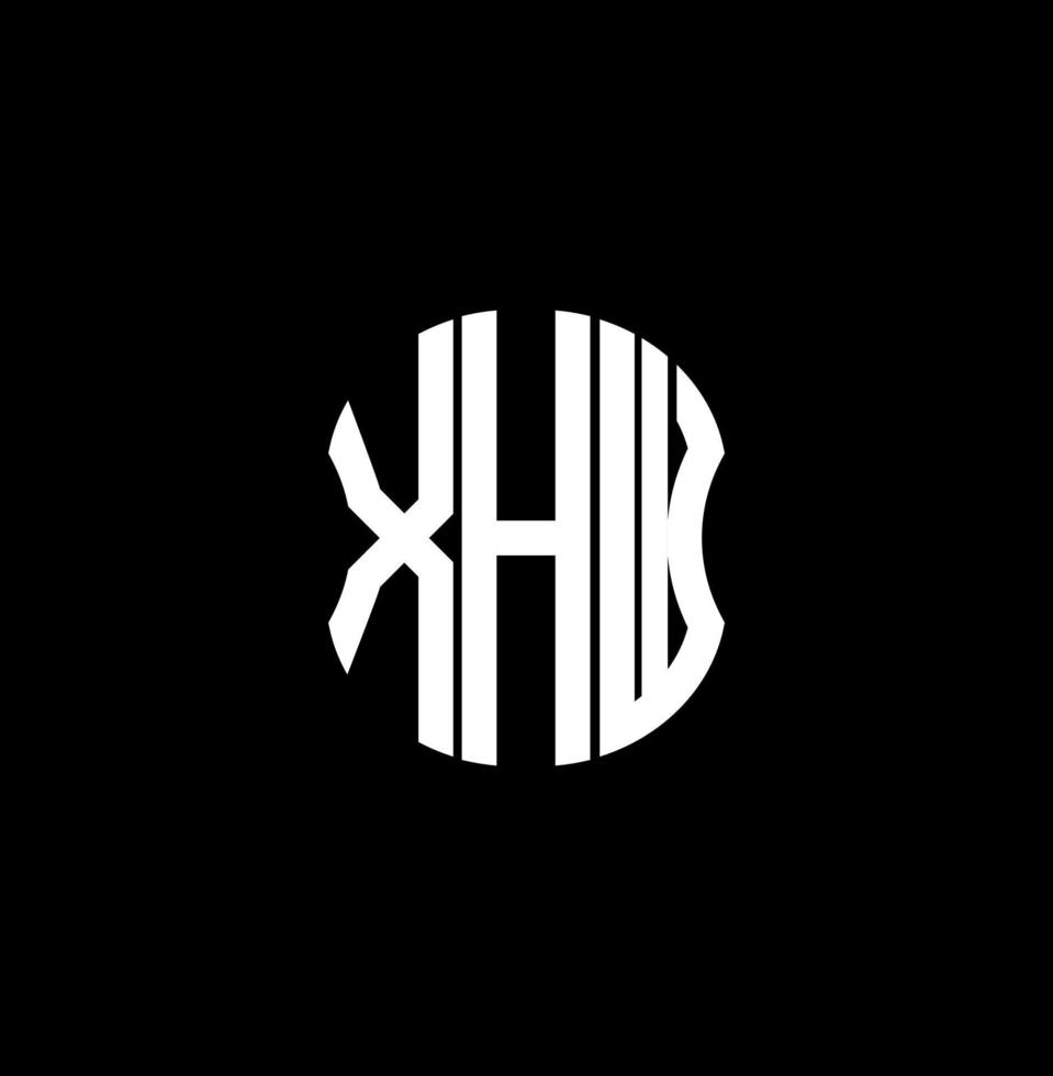 design criativo abstrato do logotipo da letra xhw. xhw design exclusivo vetor