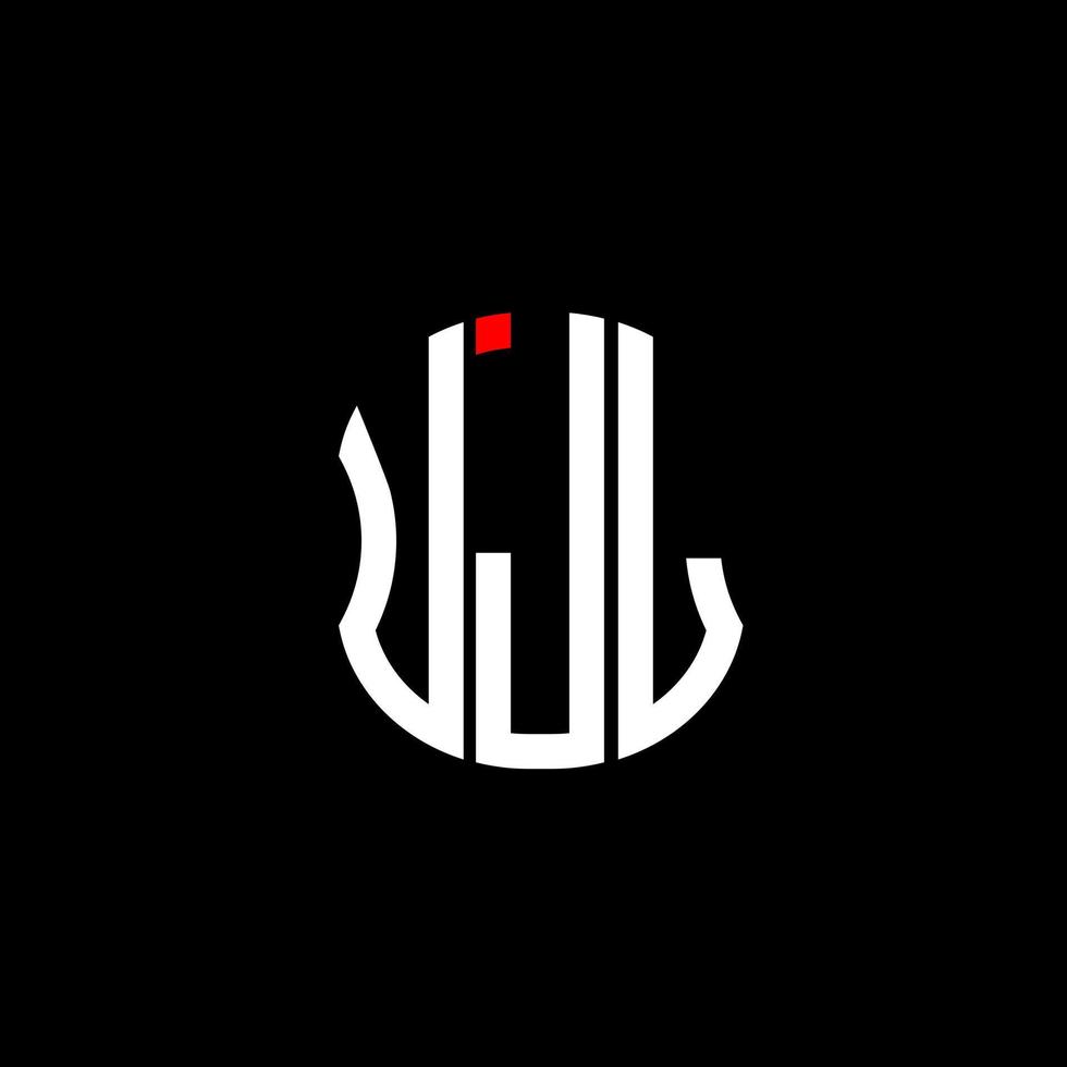 design criativo abstrato do logotipo da carta ujl. design único ujl vetor
