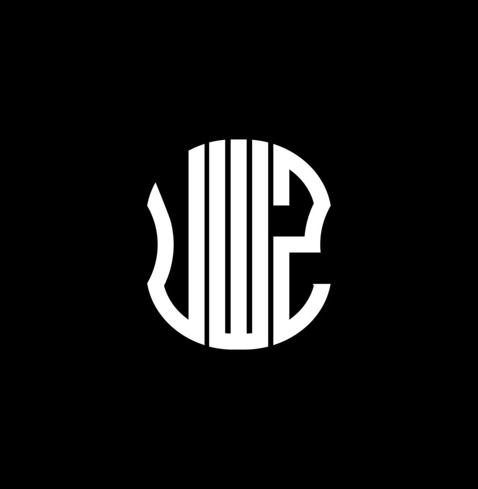 design criativo abstrato do logotipo da carta uwz. design exclusivo uwz vetor